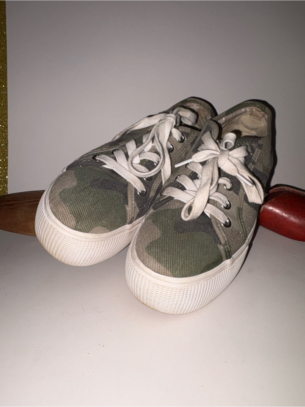 Steve Madden Camouflage Canvas Sneakers in Green and Brown